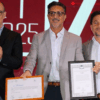 Juan Nepote, junto a Lucas Simoniello y José Corral, participaron del acto inaugural del evento en Santa Fe