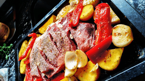 vacio al horno con verduras