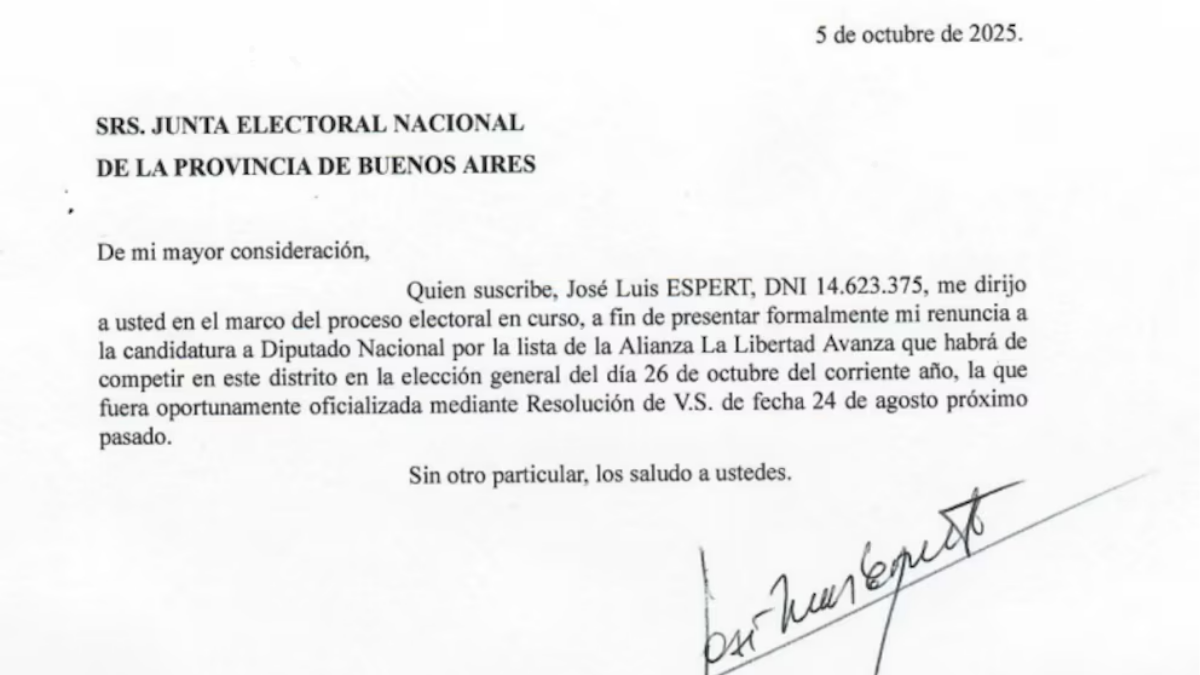 Renuncia Espert