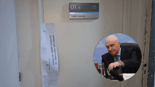 La oficina de José Luis Espert con faja de seguridad