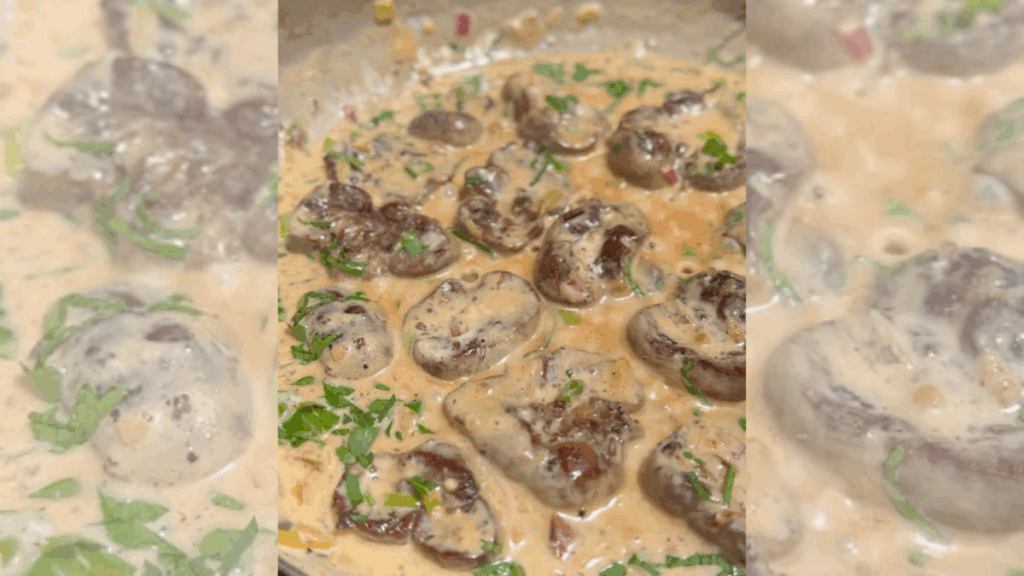 riñoncitos al vino blanco con salsa de verdeo