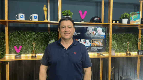 Gustavo Abraham, candidato a presidente de Colón, durante la entrevista en el estudio de “La Silla del Presidente”, el canal de YouTube de LT9.