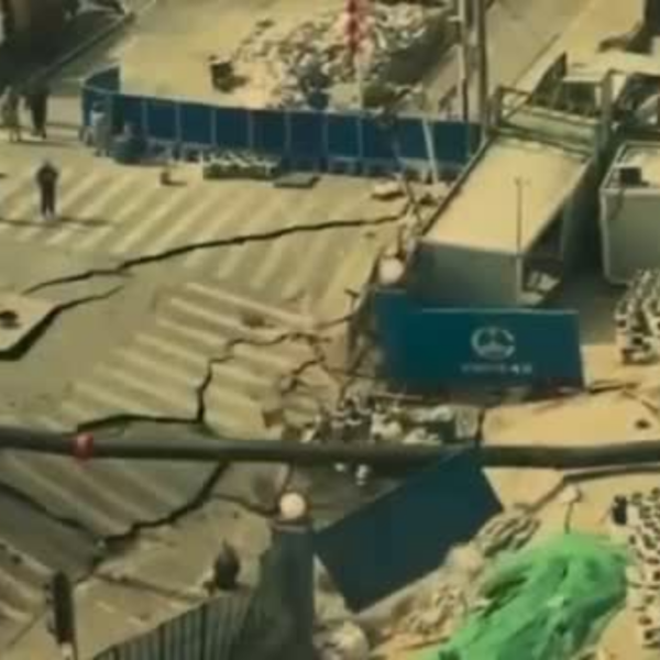 derrumbe en Shanghái