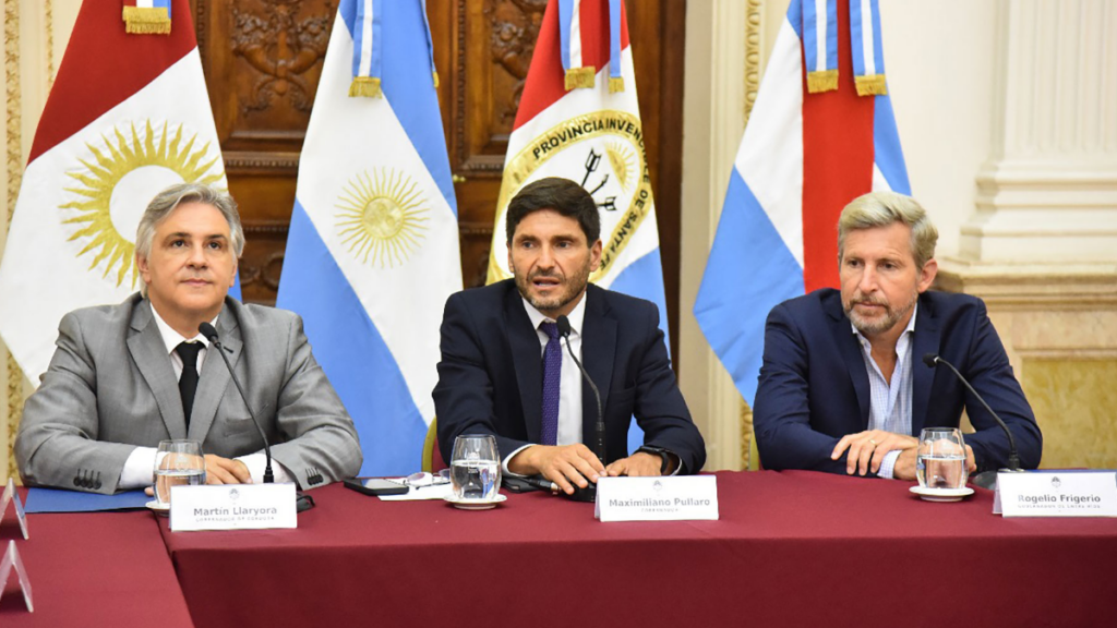 Llaryora, Pullaro y Frigerio
